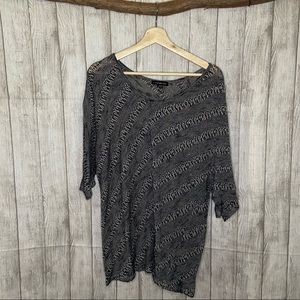 Lane Bryant Gray and Black Knit Top